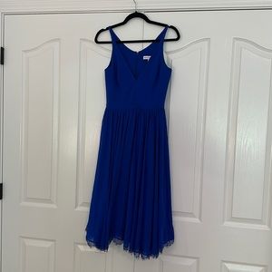 Dress The Population Alicia Mixed Media Midi Dress